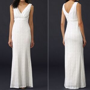 NWT Badgley Mischka Belle Bridal Gown Formal Wedding Dress White Sequins 6 NEW